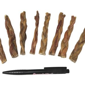 Kalfspeesjes gevlochten 15 cm.