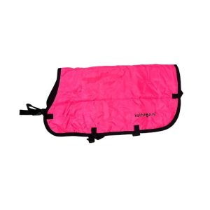 Gekleurd kalverdekje | roze | rug 74 cm
